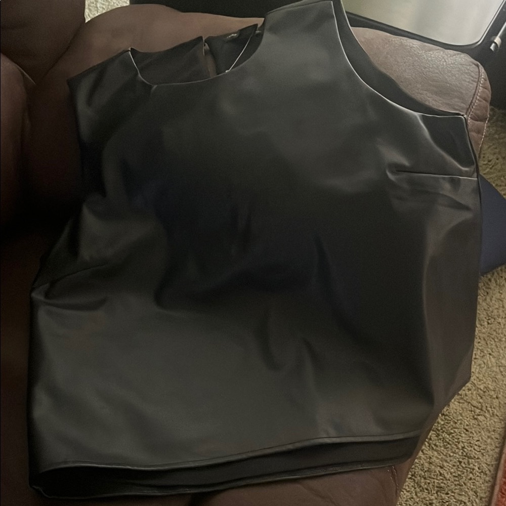Christian Siriano Black Tunic Top